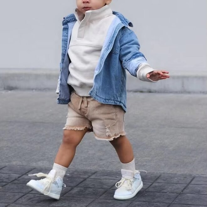 Modern Novel Design Factory Price Kids Cargo Shorts - Image 2