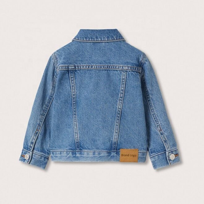 Custom 100% Cotton Toddler Unisexv Kid's Denim Jacket - Image 5