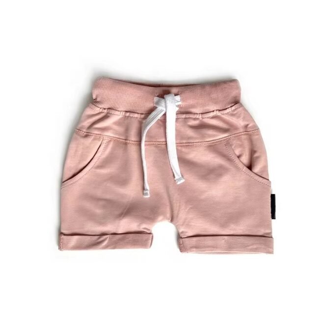 Custom cotton rolled leg cuff kids shorts - Image 6