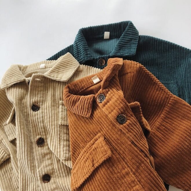 Custom Logo Winter Outwear Unisex Cotton Corduroy Jackets - Image 4