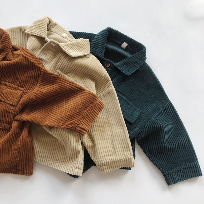 Custom Logo Winter Outwear Unisex Cotton Corduroy Jackets - Image 5