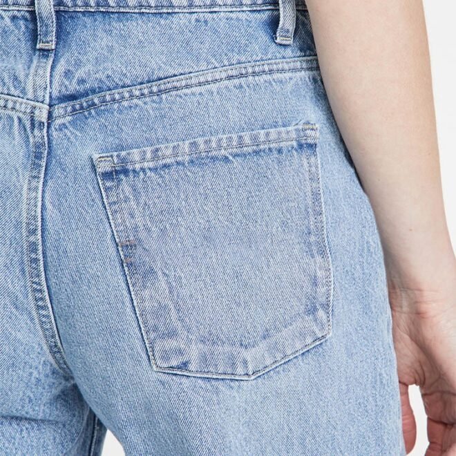 OEM comfortable mid waist bell bottoms denim pants ankle solid flare women's jean - Image 6