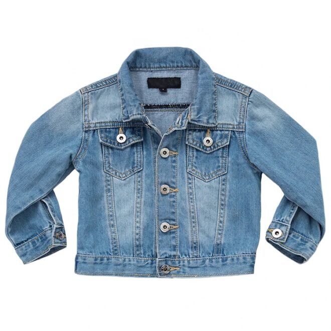 Custom Spring Blue Kids Girls Denim Jackets - Image 6