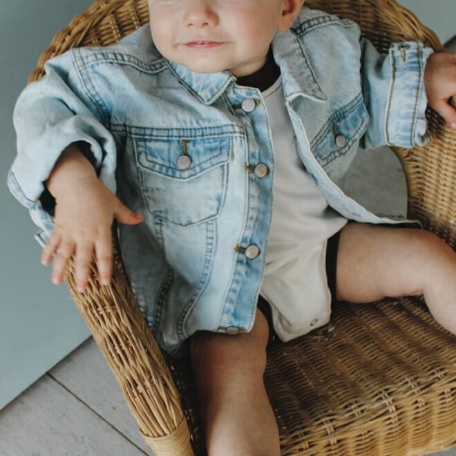 custom casual long sleeve children's clothing unisex kids jean jacket - Image 2