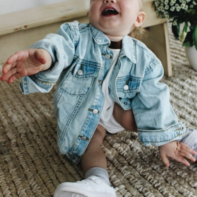 custom casual long sleeve children's clothing unisex kids jean jacket - Image 5