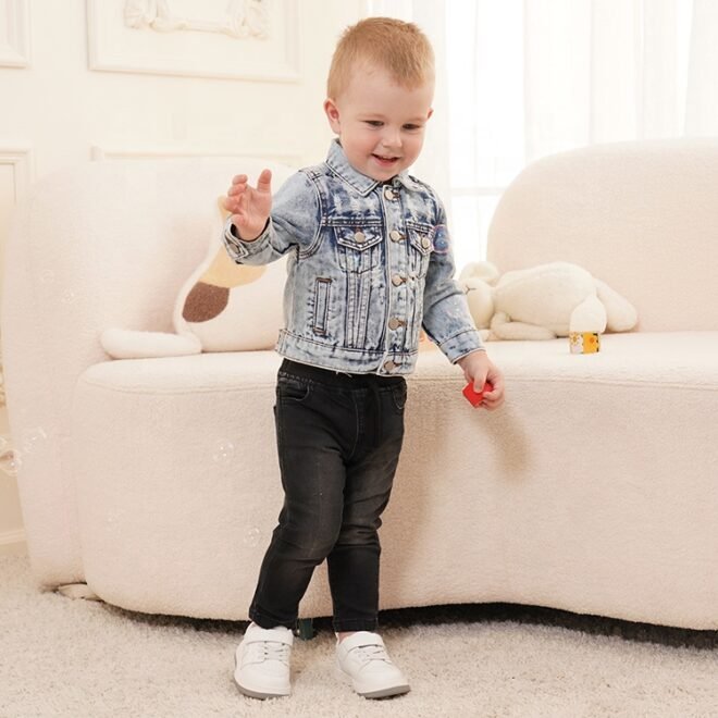 Custom Ripped Soft Comfortable Cotton Denim Boys Jackets - Image 3