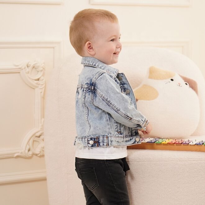 Custom Ripped Soft Comfortable Cotton Denim Boys Jackets - Image 6