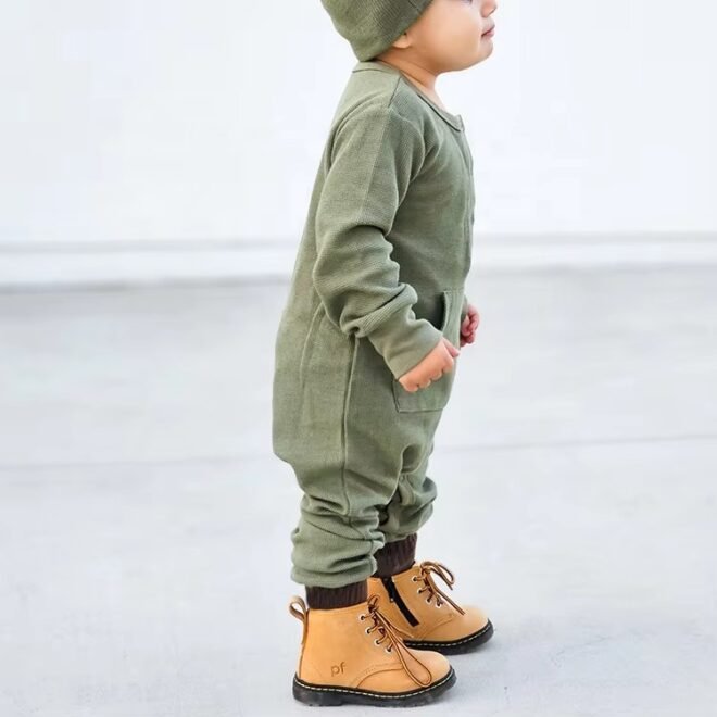 China Factory Supply Plain Baby Romper - Image 4