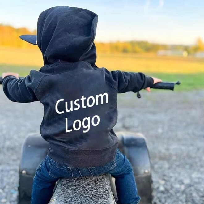Custom logo 100% Cotton baby boys hoodies & sweatshirts - Image 2