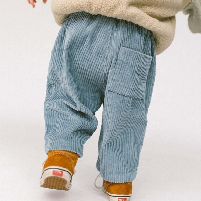 Custom Winter Casual100% Cotton Kids Corduroy Baby Pants - Image 2