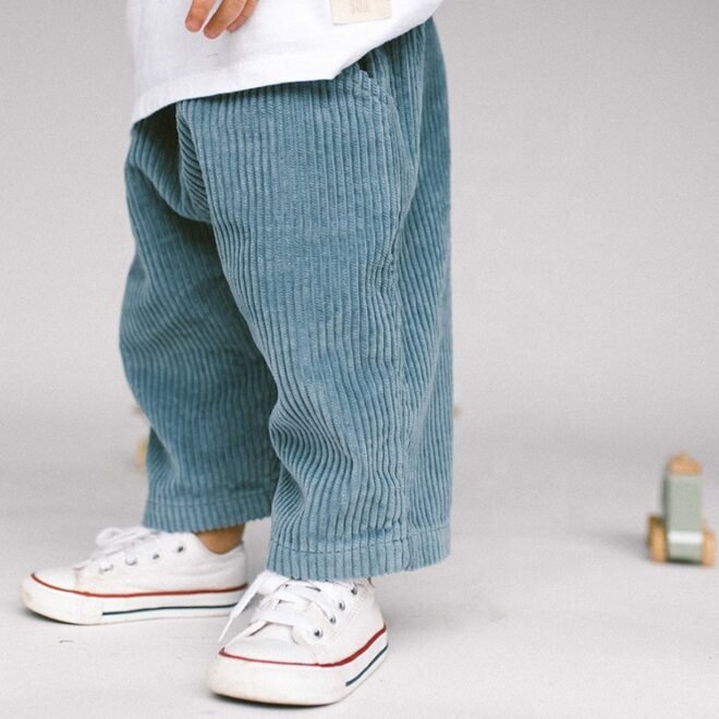 Custom Winter Casual100% Cotton Kids Corduroy Baby Pants - Image 4