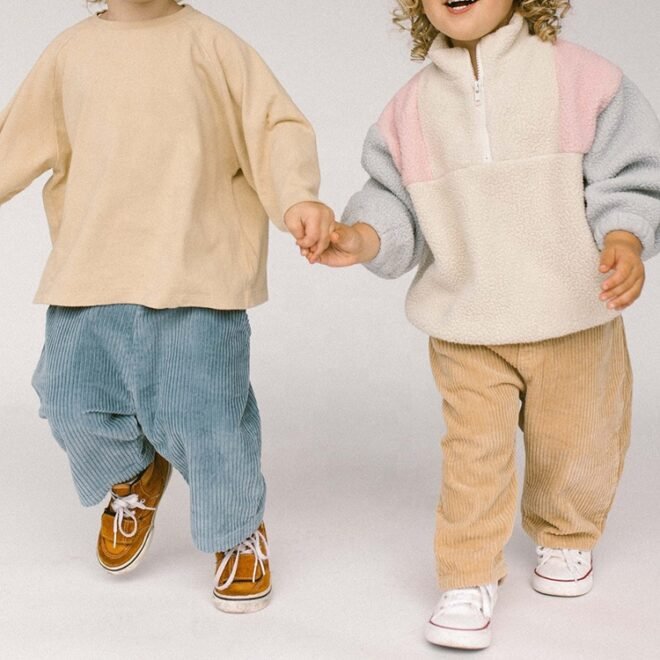 Custom Winter Casual100% Cotton Kids Corduroy Baby Pants - Image 5