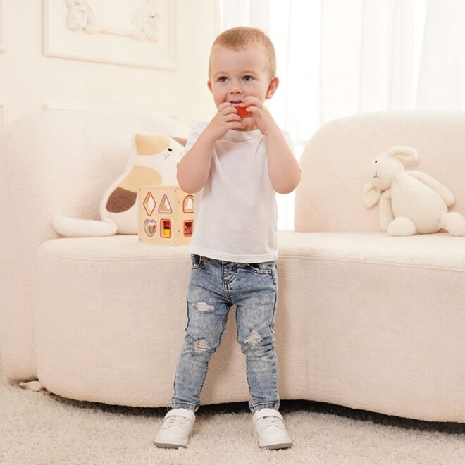 Custom  Boys Stretch Slim Fit Denim Pants Kids Jeans - Image 5