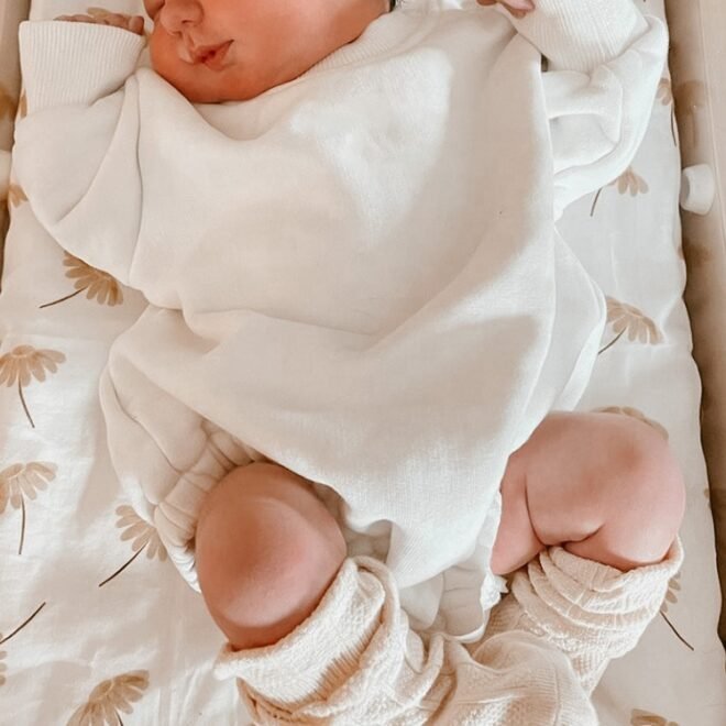 Custom Knitted Embroidered Newborn Onesie Baby Romper - Image 2