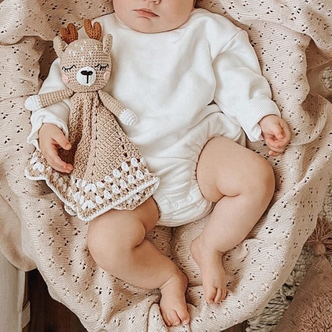 Custom Knitted Embroidered Newborn Onesie Baby Romper - Image 4