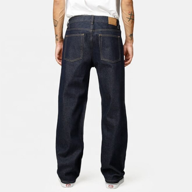 Custom Cotton Spandex Unwash Original Raw Fashion Selvedge Denim Men's Jeans - Image 2
