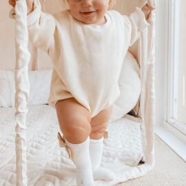 Knitted Unisex Spring 100% Cotton Solid Color Button Infant Jumpsuit Newborn Baby Rompers