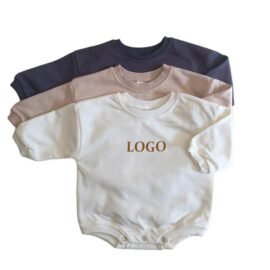 Professional factory custom logo baby clothes unisex baby rompers