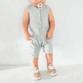 OEM Unisex Summer Plain Custom Size knitted Newborn clothes kids jumpsuit Baby rompers