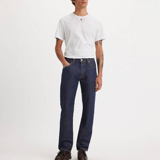 Custom OEM fashion man black blue jeans denim 501 FIT MEN'S JEANS straight pants