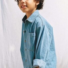 High Quality Custom Blue Sky Denim Shirt Causal Denim Shirt For Boys