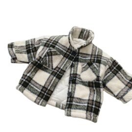 INS Little Girl Winter Long Sleeve Warm Wool Fleece Jacket Soft Fabric Fashion Kids Jacket