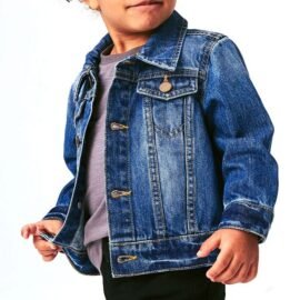 Fashion Children Unisex Outwear Jackets Blue Denim Jacket For Baby Kids Toddler Clothing