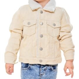 Factory Wholesale High Quality Custom Color Corduroy Outer Sherpa Wool Warm Inner Kids Jackets