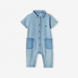 High Quality 100% Cotton Baby Denim Jumpsuit Spring Stylish Baby Romper