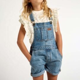 High Quality Summer Novelty Girls Blue Jean Shorts with Trendy One-Piece Design for Little Girls