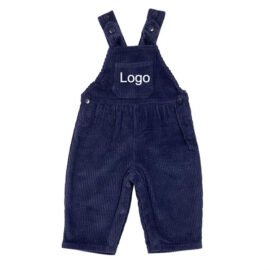 Custom Winter Corduroy Full Length Overalls Loose Straight Leg For Kids Baby Boys&Girls Toddler