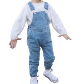 Hot Selling Infant Toddler Jumpsuit Overalls Blue Denim Jeans Overalls Baby’s Romper