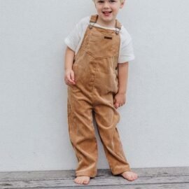 Factory Supply Golden Supply Custom 100% Cotton Unisex Corduroy Overalls For Boys & Girls