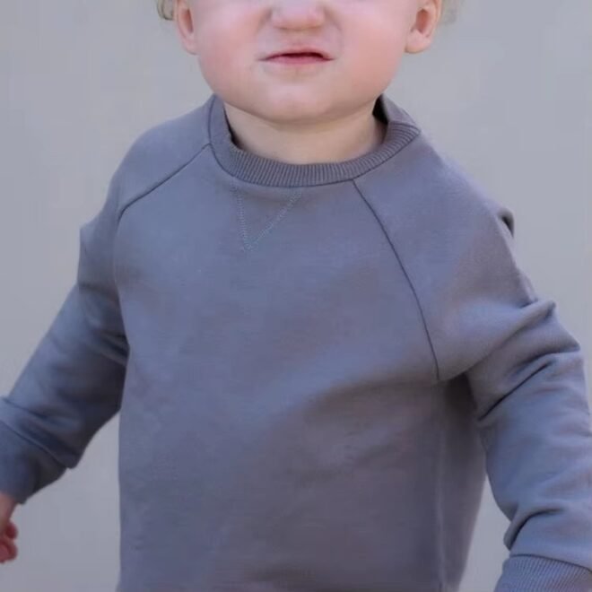 Custom Logo Soft Kids Top Cotton Knitted Hoodies - Image 4