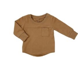 OEM Wholesale Spring Autumn Unisex Solid Cotton Children Long Sleeve Casual For Kids T-shirt