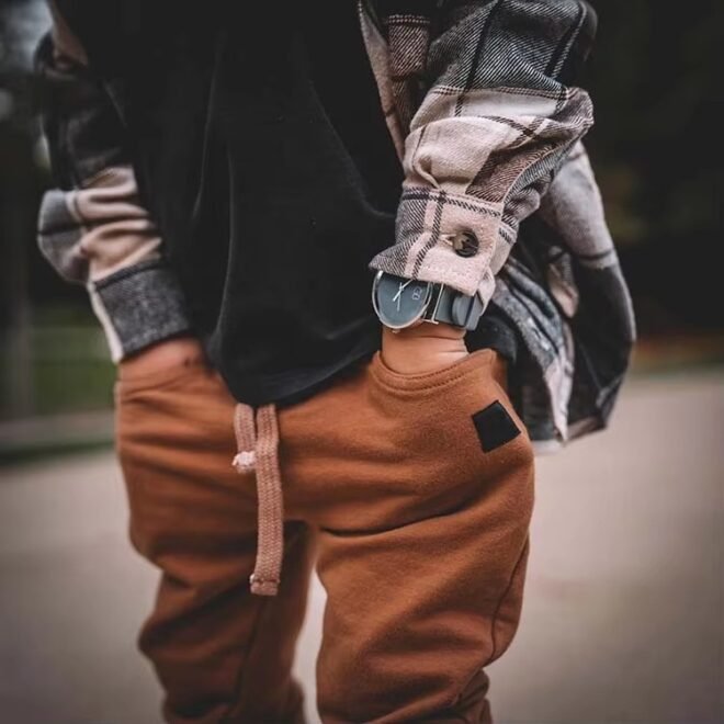 Customized Logo Cotton Boys' Casual Pants - Image 3