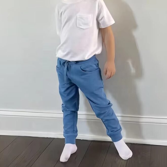 Factory custom stretch casual kids joggers - Image 3