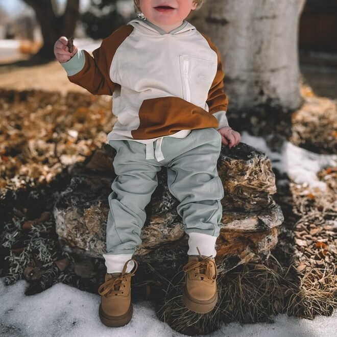 Factory Custom Kids Knitted Pants Comfortable Toddler Kids Jogger - Image 5