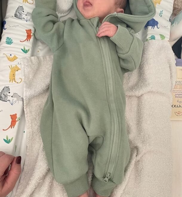 Custom 100% Cotton Soft Zip Romper For Infant Baby - Image 2