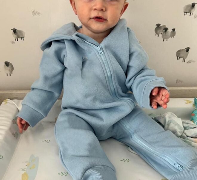 Custom 100% Cotton Soft Zip Romper For Infant Baby - Image 3