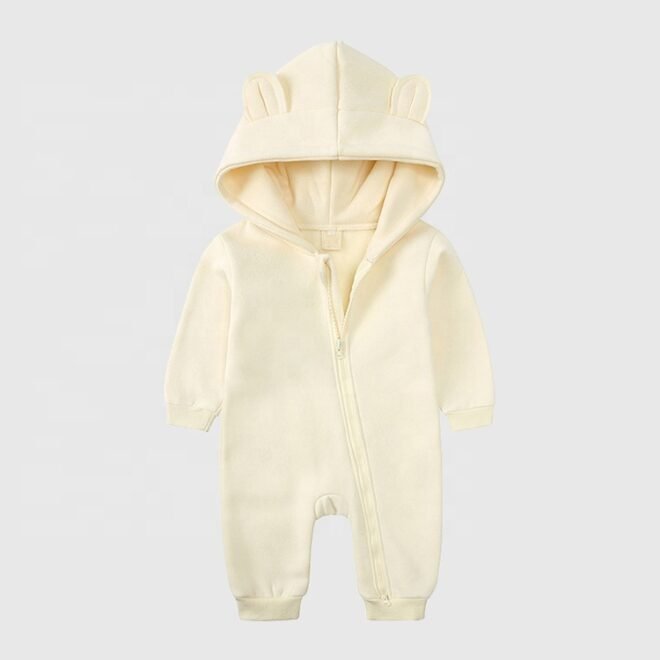Custom 100% Cotton Soft Zip Romper For Infant Baby - Image 6