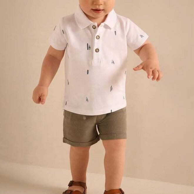 Factory Supply Custom 100% Cotton Boys Shorts - Image 2