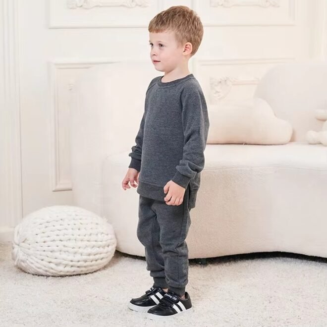 Custom  French Terry  Sweatshirts Boys Clothing Set - Image 3