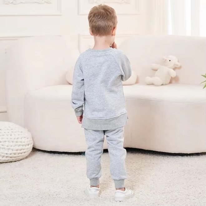 Custom  French Terry  Sweatshirts Boys Clothing Set - Image 5