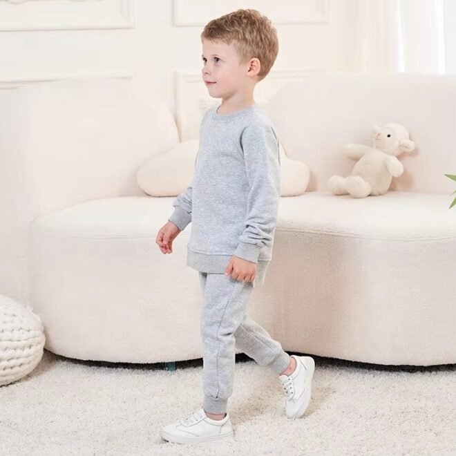 Custom  French Terry  Sweatshirts Boys Clothing Set - Image 6