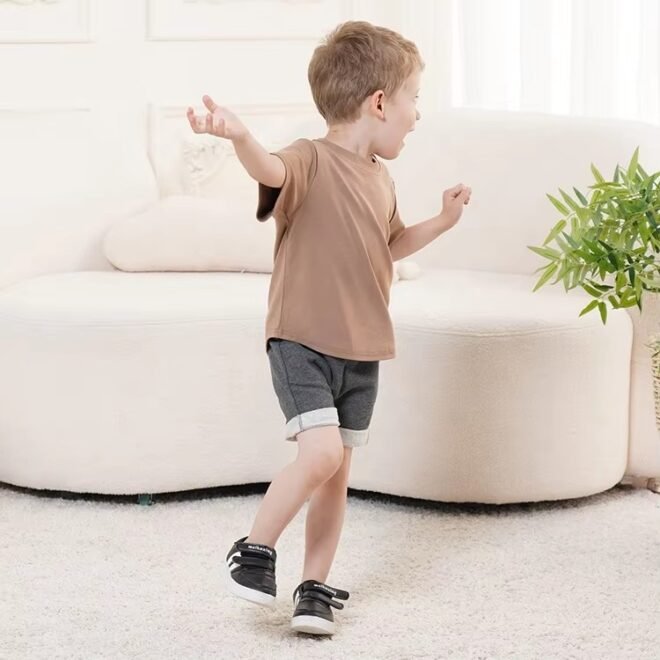 Customn Soft Stretchy Bamboo Fabric T-shirts For Boys Clothing Set - Image 3