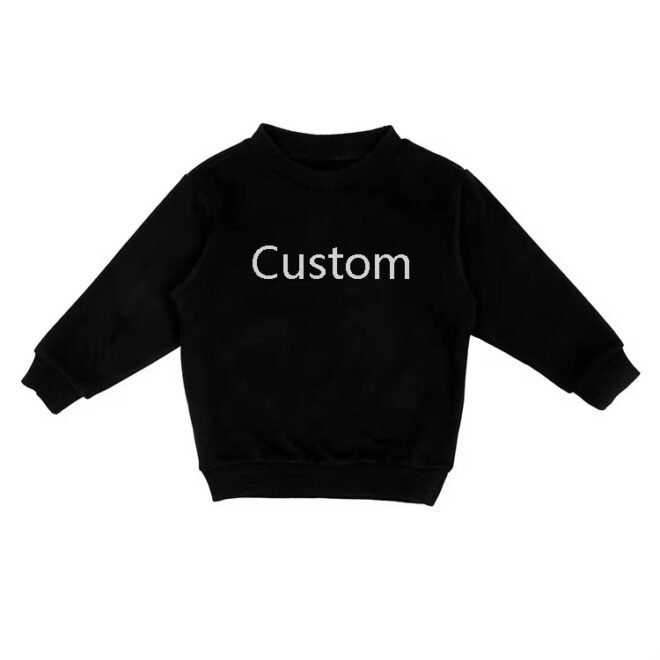 Custom  solid plain stray bape sweatshirts and sweatpants kids hoodies set - Image 3