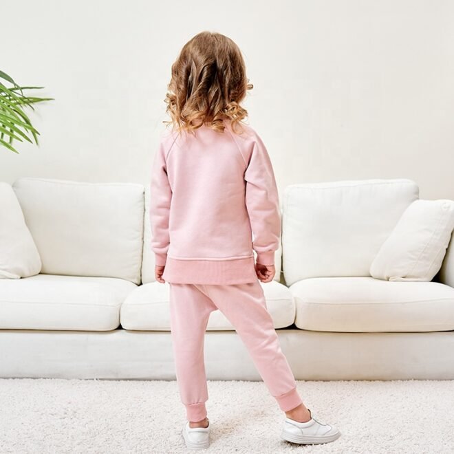 Custom Cotton Sweatpants Kids Clothes Set - Image 5