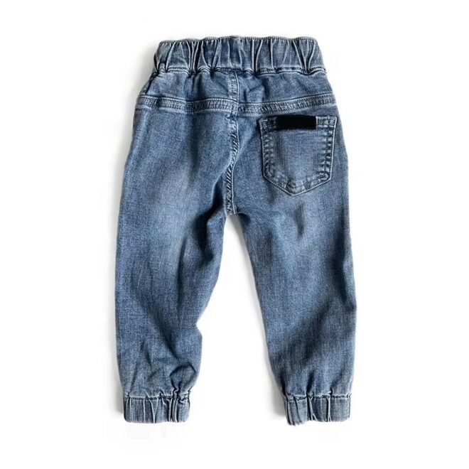 Custom Skinny Toddler Boys Light Wash Blue Denim Jeans - Image 4