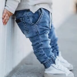 Custom Skinny Toddler Boys Light Wash Blue Denim Jeans